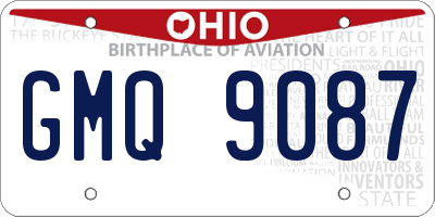 OH license plate GMQ9087