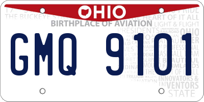 OH license plate GMQ9101