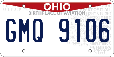 OH license plate GMQ9106