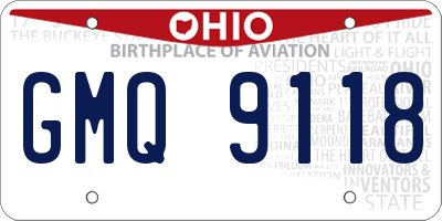 OH license plate GMQ9118