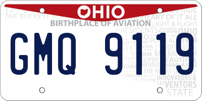 OH license plate GMQ9119