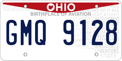 OH license plate GMQ9128