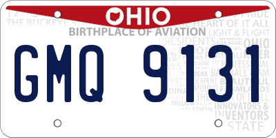 OH license plate GMQ9131