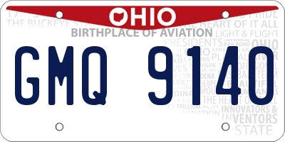 OH license plate GMQ9140