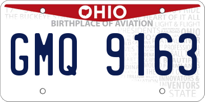 OH license plate GMQ9163