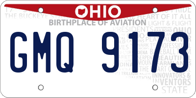 OH license plate GMQ9173
