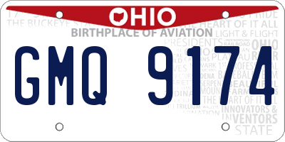 OH license plate GMQ9174