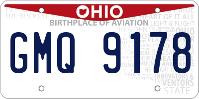 OH license plate GMQ9178