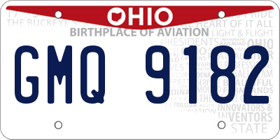 OH license plate GMQ9182