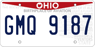 OH license plate GMQ9187