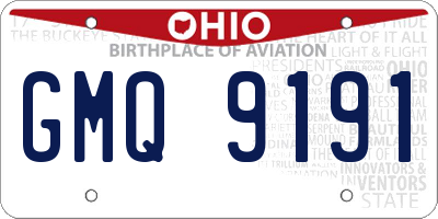 OH license plate GMQ9191