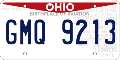 OH license plate GMQ9213