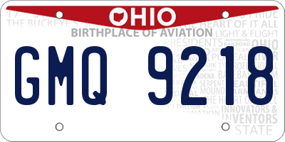 OH license plate GMQ9218