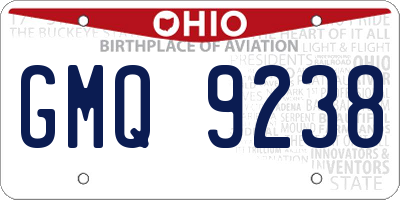 OH license plate GMQ9238