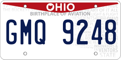 OH license plate GMQ9248