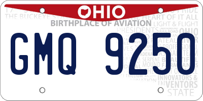OH license plate GMQ9250