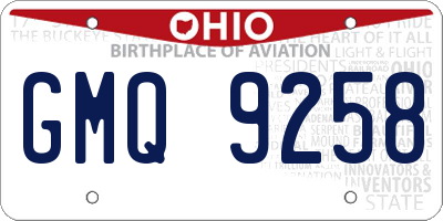 OH license plate GMQ9258