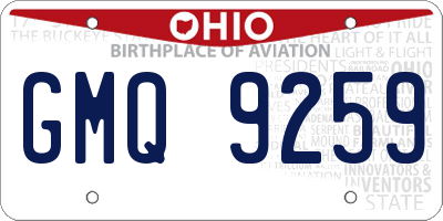 OH license plate GMQ9259
