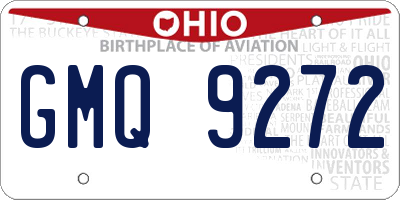 OH license plate GMQ9272