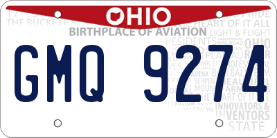 OH license plate GMQ9274