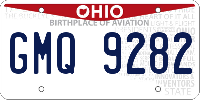 OH license plate GMQ9282