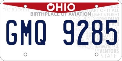 OH license plate GMQ9285