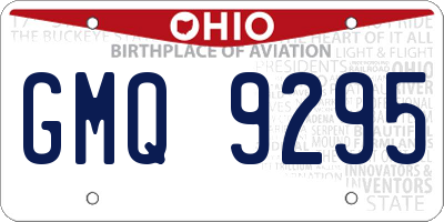 OH license plate GMQ9295