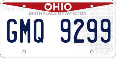 OH license plate GMQ9299