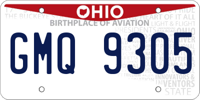 OH license plate GMQ9305
