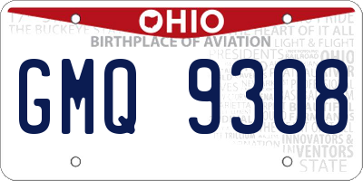 OH license plate GMQ9308