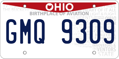 OH license plate GMQ9309