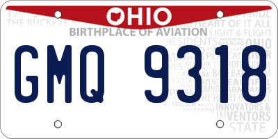OH license plate GMQ9318