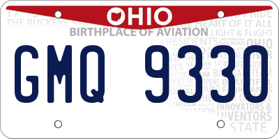 OH license plate GMQ9330