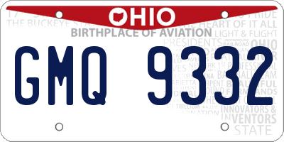 OH license plate GMQ9332