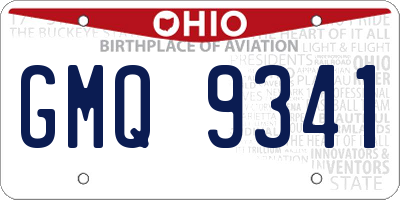 OH license plate GMQ9341