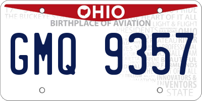 OH license plate GMQ9357