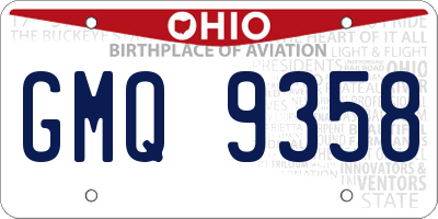 OH license plate GMQ9358