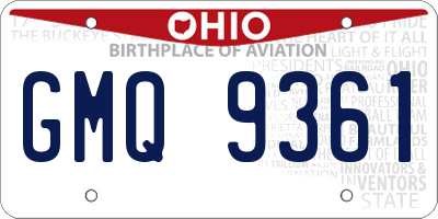 OH license plate GMQ9361