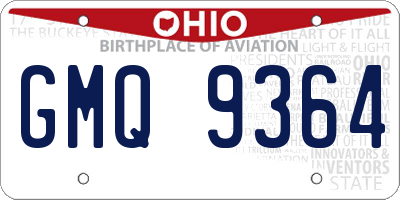 OH license plate GMQ9364
