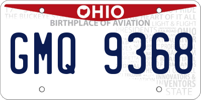 OH license plate GMQ9368