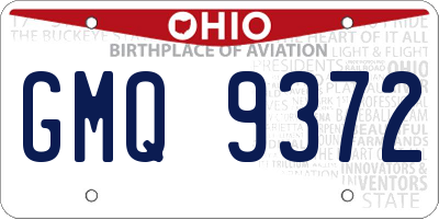 OH license plate GMQ9372