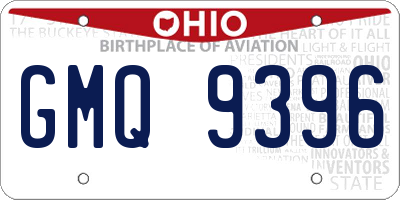 OH license plate GMQ9396