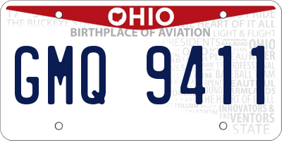 OH license plate GMQ9411