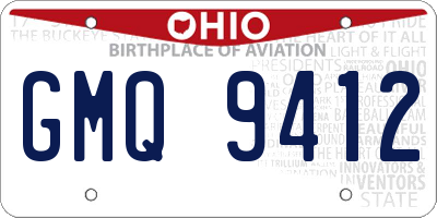 OH license plate GMQ9412