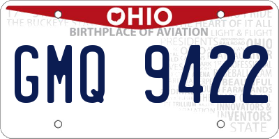 OH license plate GMQ9422