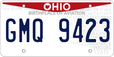 OH license plate GMQ9423