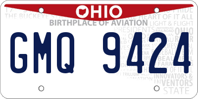 OH license plate GMQ9424