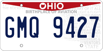 OH license plate GMQ9427