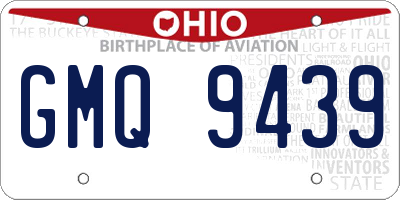 OH license plate GMQ9439
