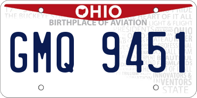 OH license plate GMQ9451